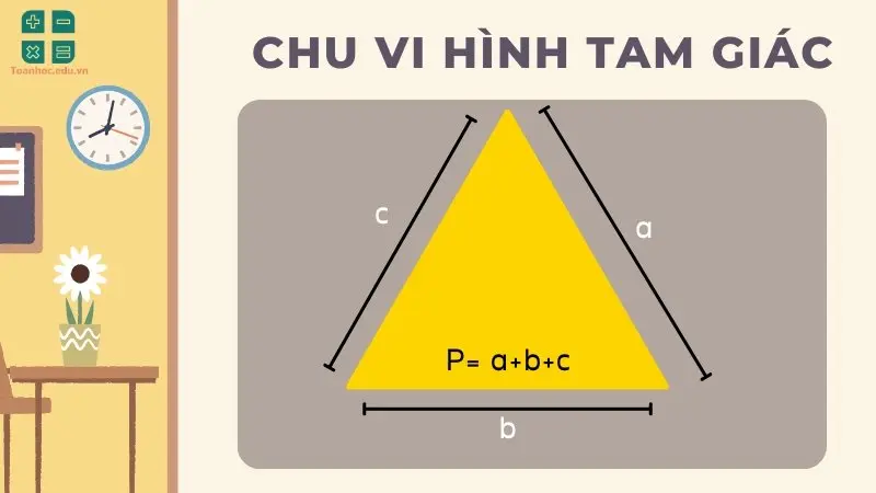 Công thức tính chu vi hình tam giác