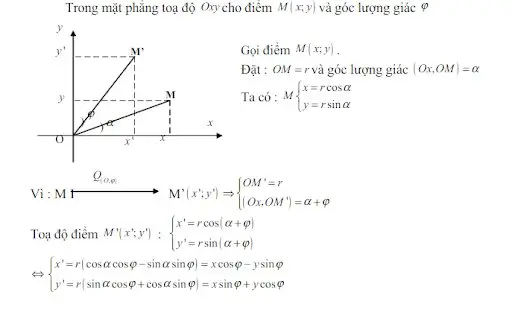 công thức phép quay
