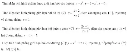 ứng dụng của tích phân 