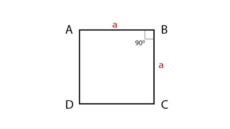 Công thức tính diện tích hình vuông