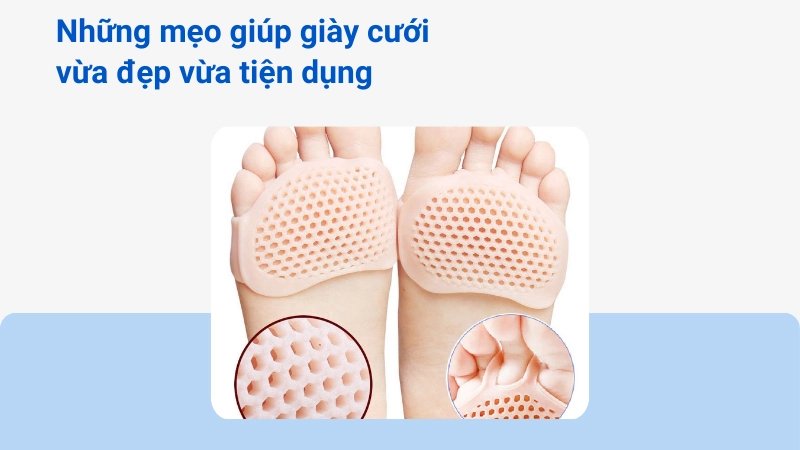 Phụ kiện lót giày silicon giúp cô dâu không đau chân