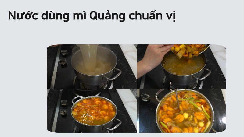 Bí quyết nấu nước dùng mì Quảng đậm đà