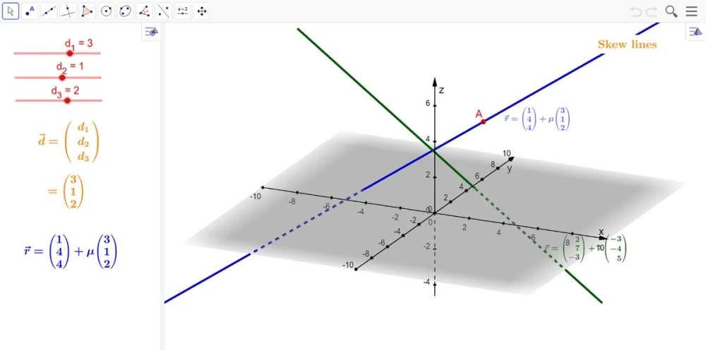  Minh họa phương pháp dựng đoạn vuông góc chung  